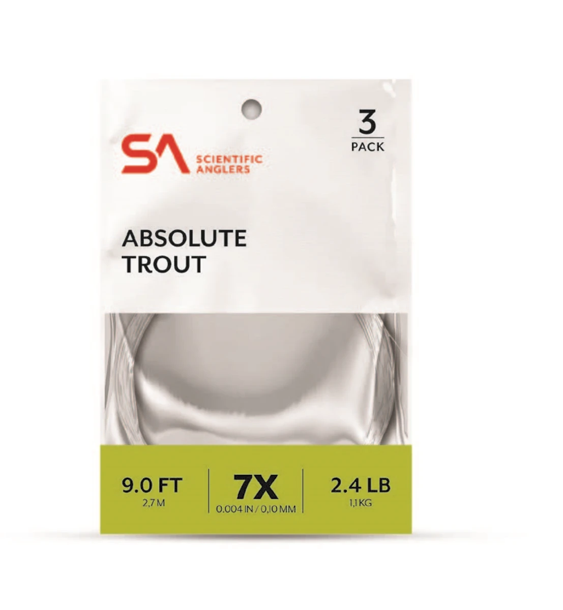 Scientific Anglers Absolute Trout Tapered Leader - 3 Pack 1 Scientific Anglers Absolute Trout Tapered Leader - 3 Pack