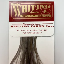Whiting 100 Pack Dry Fly Hackle - Dark Dun - 14