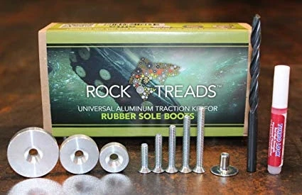 Rock Treads - Universal Aluminum Traction Kit - Rubber & Felt Fixed Sole Boots 1 Rock Treads - Universal Aluminum Traction Kit - Rubber & Felt Fixed Sole Boots