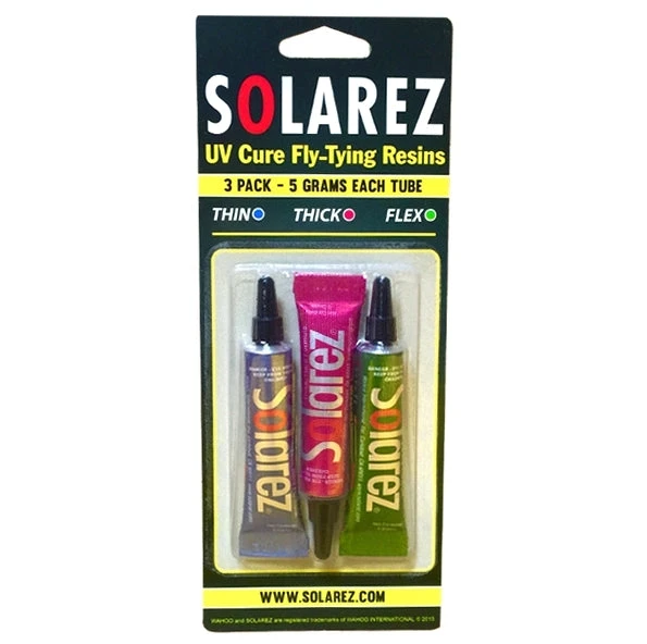Hareline Solarez UV Resin - 3 Pack Variety, 5 Grams 1 Hareline Solarez UV Resin - 3 Pack Variety, 5 Grams