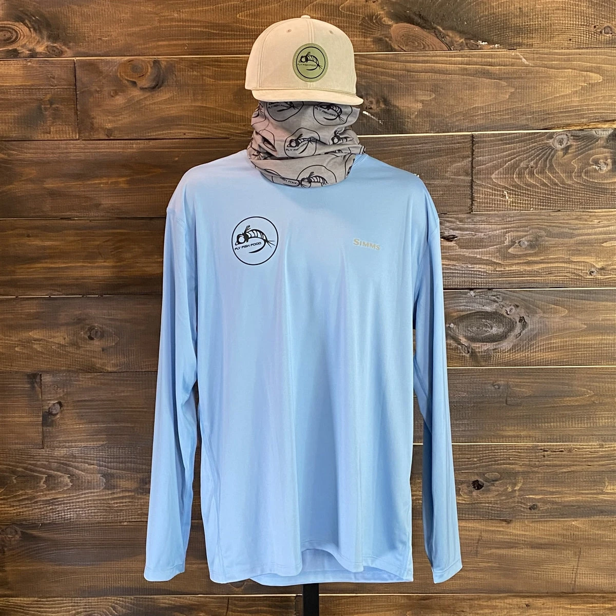 Simms - Men's Solar Tech Tee Long Sleeve - Faded Denim - Release Rocker 2 Simms - Men's Solar Tech Tee Long Sleeve - Faded Denim - Release Rocker - Image 2