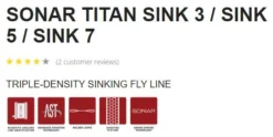 Scientific Anglers Sonar Titan Sink 3/Sink 5/Sink 7 Fly Line -Fishing Gear Shop SonarTitan3.5.7Tech