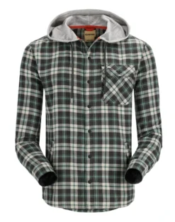 Simms M's Santee Flannel Hoody -Fishing Gear Shop forest