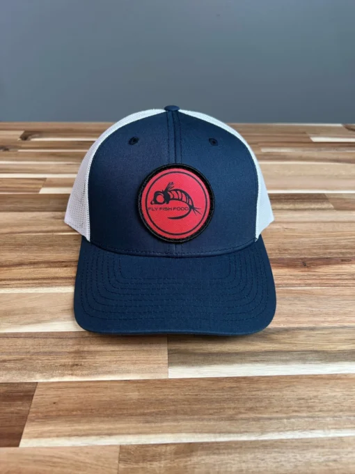 Fly Fish Food Logo Hat - Navy And White