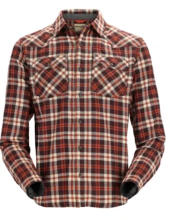 Simms M's Santee Flannel -Fishing Gear Shop mahogany