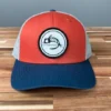 Fly Fish Food Logo Hat - Dark Orange/Aluminum/Light Navy